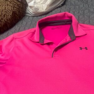 Under Armour Men's Vibrant Pink Polo Shirt